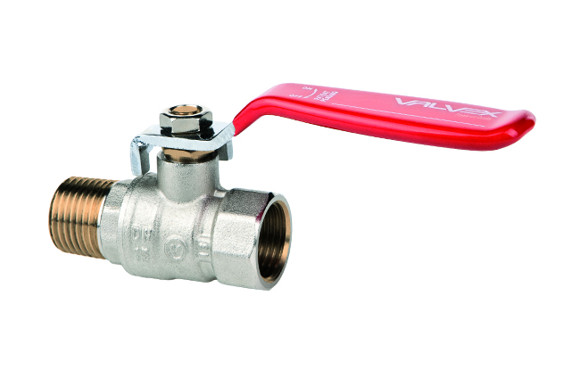 ONYX Full-port ball valve with packing nut on stem and steel lever ...