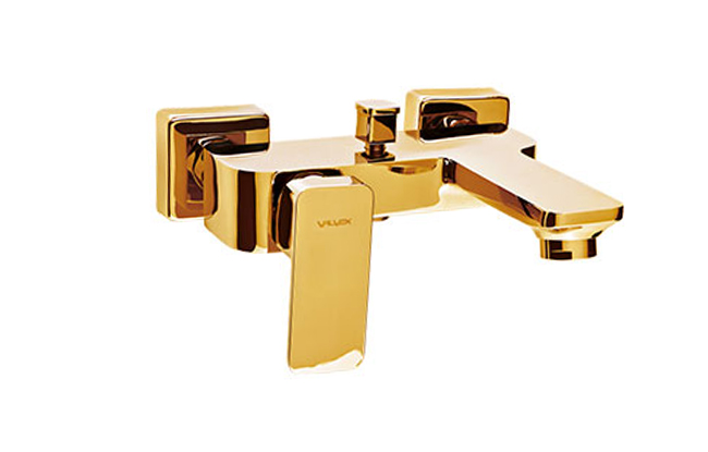 VALVEX LOFT GOLD bateria wannowa ścienna