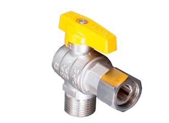 ORION Gas ball valve with swivel nut and aluminium butterfly