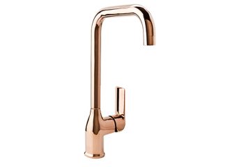 AURORA ROSE GOLD Bateria kuchenna stojąca z dźwignią z boku