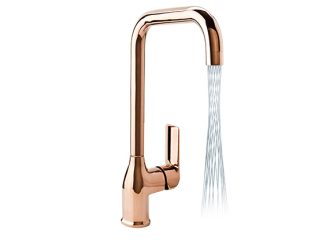 AURORA ROSE GOLD Standing kitchen mixer with side lever + Areator MIKADO